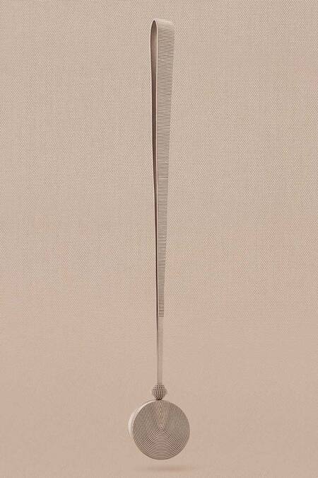 Buy_Ampm_Silver Linea Metallic Round Sling Bag _Online_at_Aza_Fashions