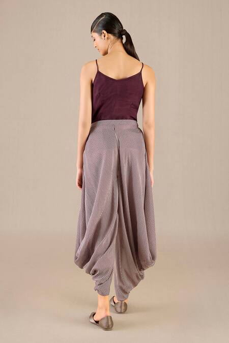 Buy Ampm Purple Silk Open Neck, Round Safiya Stripe Detailed Jacket With Dhoti Pant Set Online at Aza Fashions Buy_Ampm_Purple Silk Open Neck, Round Safiya Stripe Detailed Jacket With Dhoti Pant Set _Online_at_Aza_Fashions