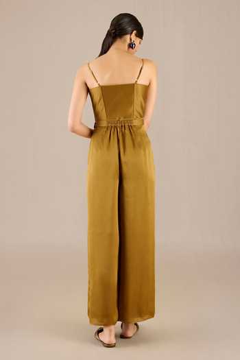 Buy Ampm Brown Organza Sweetheart Neck Plain Cape Textured Leotard Set Online at Aza Fashions Buy_Ampm_Brown Organza Sweetheart Neck Plain Cape Textured Leotard Set_Online_at_Aza_Fashions