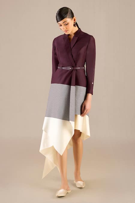 AMPM Givah Woven Asymmetric Jacket Skirt Set 