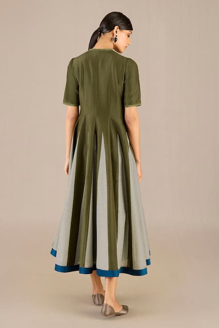 Ampm Asma Striped Panelled Dress 