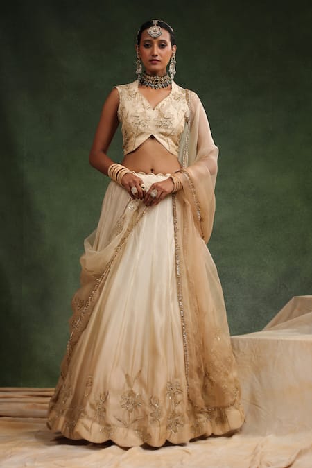 Charu Makkar Mull It Over Embroidered Lehenga Set 