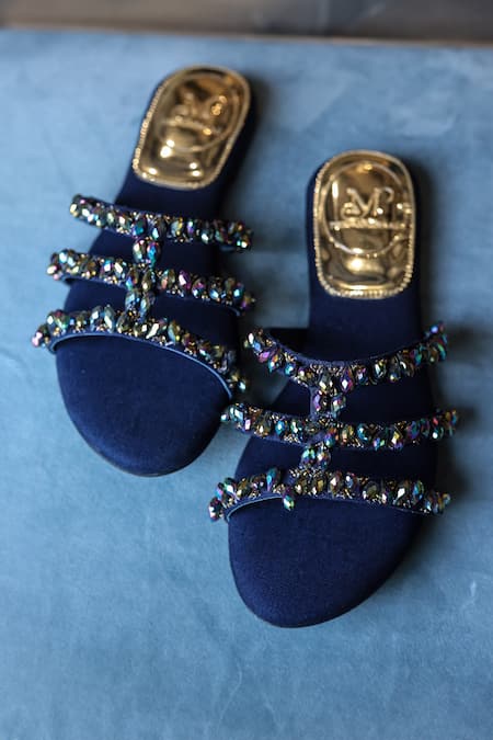 PHENOMINAAL Cleopatra Crystals Work Sandals 