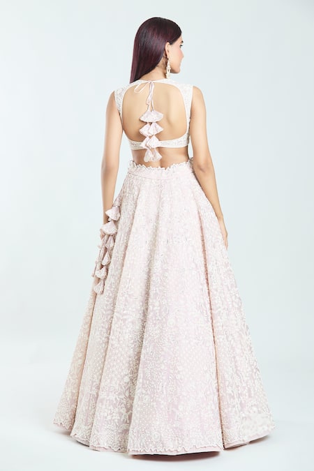 Anushree Reddy Alhena Pearl Embroidered Bridal Lehenga Set 