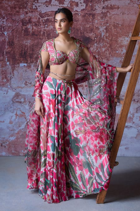 Mahima Mahajan Askshi Floral Print Palazzo Set 