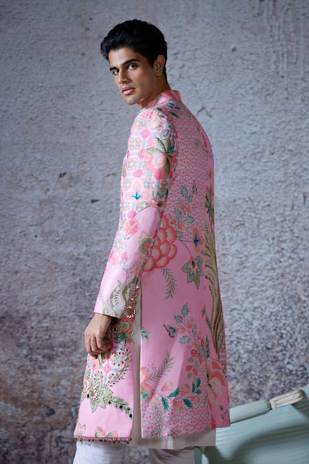 Mahima Mahajan Azaan Gul Print Mirror Embroidered Sherwani Set 