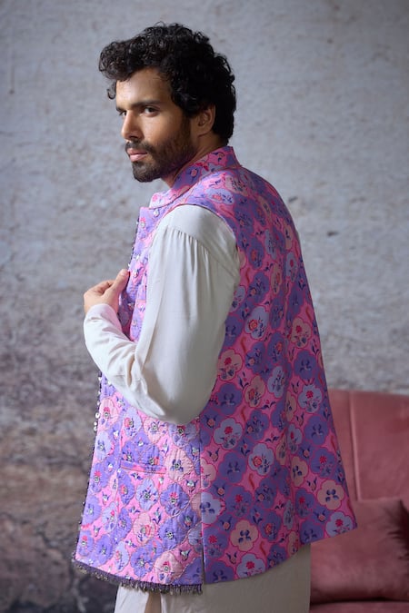 Mahima Mahajan Phool Mahal Embroidered Bundi Kurta Set 