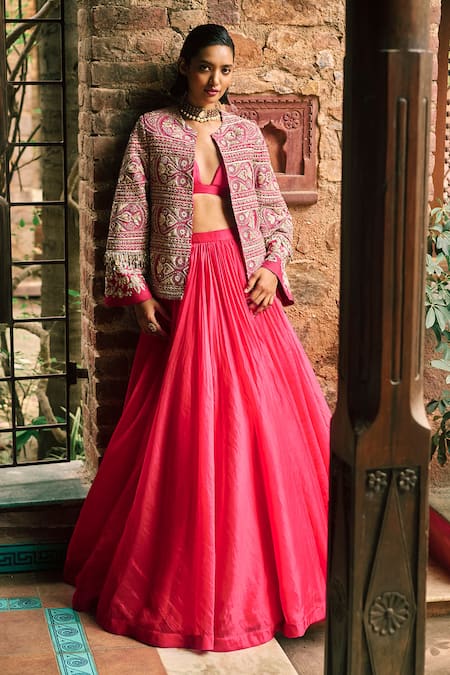 Bhumika Sharma Farasha Lehenga Set With Embroidered Jacket 