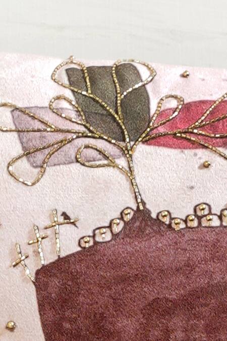 Shop_Mid July Home_Pink Velvet Abstract, Elysium Dreamscape Printed Cushion Cover 2 Pcs Set_Online_at_Aza_Fashions