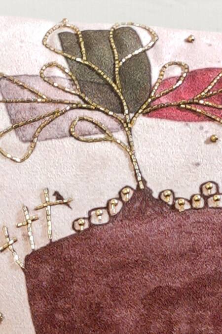 Shop_Mid July Home_Pink Velvet Abstract Elysium Dreamscape Embroidered Cushion Cover 2 Pcs Set_Online_at_Aza_Fashions