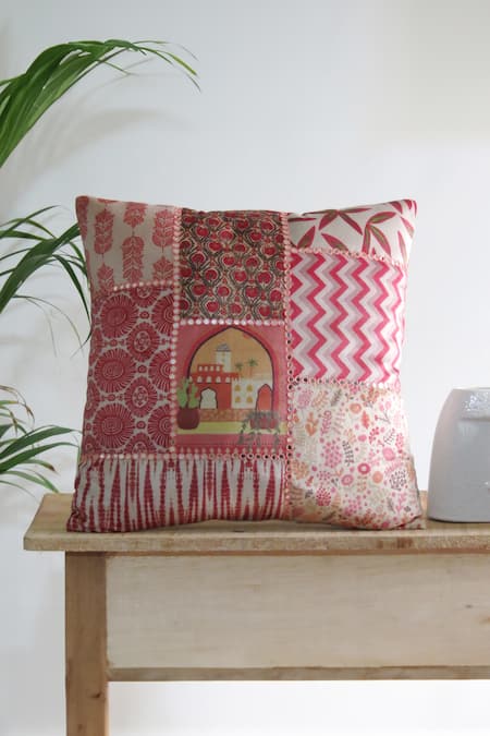 Mid July Home Mughal Floral Print Cushion Cover 2 Pcs Set 