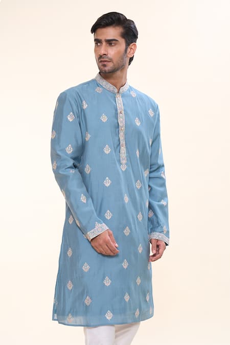 Arihant Rai Sinha Floral Geometric Embroidered Kurta 