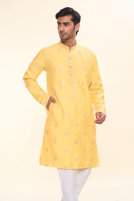 Arihant Rai Sinha Floral Butta Embroidered Kurta 