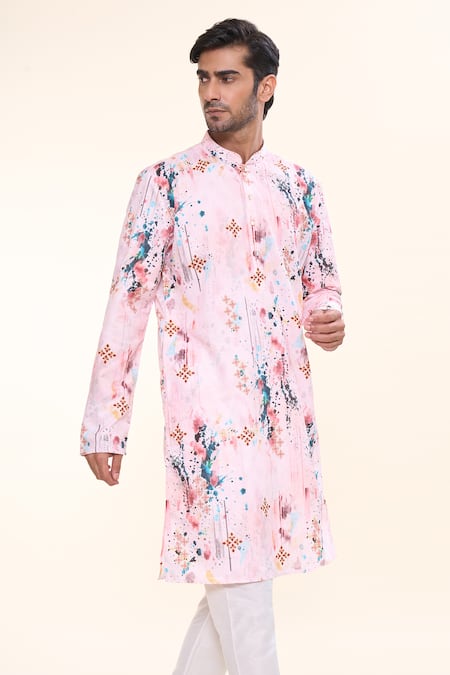 Arihant Rai Sinha Splash Print Straight Kurta 