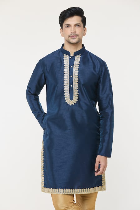 Arihant Rai Sinha Sequin Work Placed Embroidered Kurta 