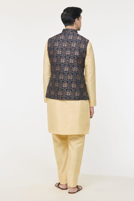 Arihant Rai Sinha Nehru Jacket with Floral & Paisley Patterns 