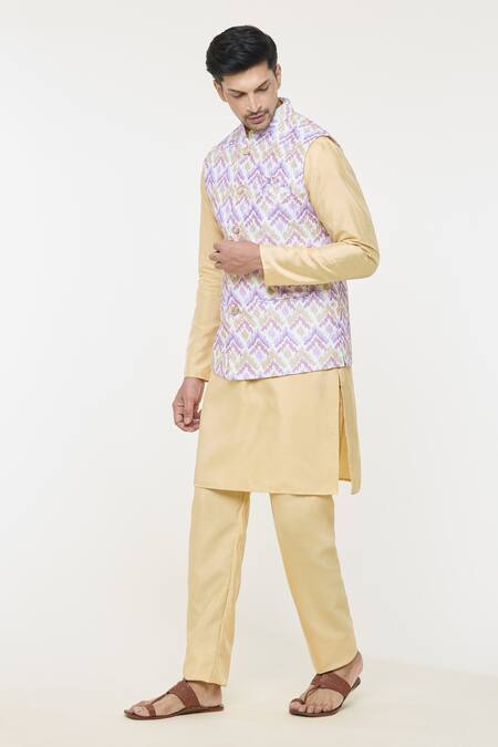 Buy Arihant Rai Sinha Multi Color Silk Embroidery Jaal Nehru Jacket Online at Aza Fashions Buy_Arihant Rai Sinha_Multi Color Silk Embroidery Jaal Nehru Jacket _Online_at_Aza_Fashions