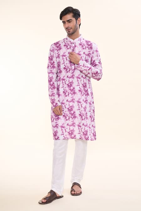 Arihant Rai Sinha Tie Dye Print Kurta With Churidar 