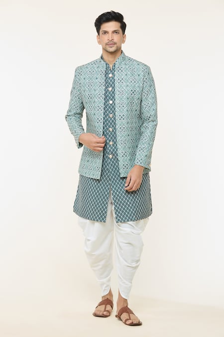 Arihant Rai Sinha Geometric Print Jacket Set 