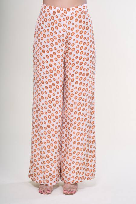 Buy Arpita Mehta White Crepe, Silk Pearls Sand And Toasted Orange Butti Print Cape Pant Set Online at Aza Fashions Buy_Arpita Mehta_White Crepe, Silk Pearls Sand And Toasted Orange Butti Print Cape Pant Set _Online_at_Aza_Fashions