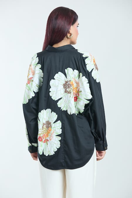 Rahul Mishra Carnation Embroidered Shirt 