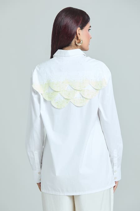 Rahul Mishra Back Sequin Scalloped Shirt 