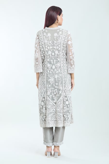 Seema Gujral Paisley Embroidered Kurta Pant Set 