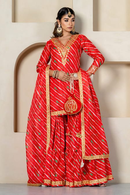 Yuvrani Jaipur Stripe Printed Sharara Set 