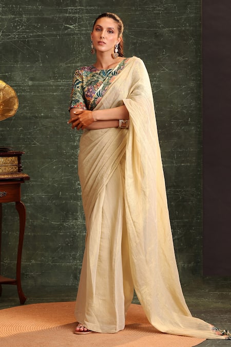 Soup by Sougat Paul Kaira Pre-Stitched Saree With Printed Blouse 