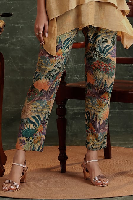 Buy Soup By Sougat Paul Beige Cotton Cut Work Keyhole Neck Kaira Floral Embroidered Kurta And Pant Set Online at Aza Fashions Buy_Soup By Sougat Paul_Beige Cotton Cut Work Keyhole Neck Kaira Floral Embroidered Kurta And Pant Set _Online_at_Aza_Fashions