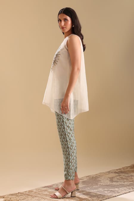 Buy Soup By Sougat Paul Off White Handloom Cotton, Linen Eraya Applique Embroidered Kurta And Pant Set Online at Aza Fashions Buy_Soup By Sougat Paul_Off White Handloom Cotton, Linen Eraya Applique Embroidered Kurta And Pant Set _Online_at_Aza_Fashions