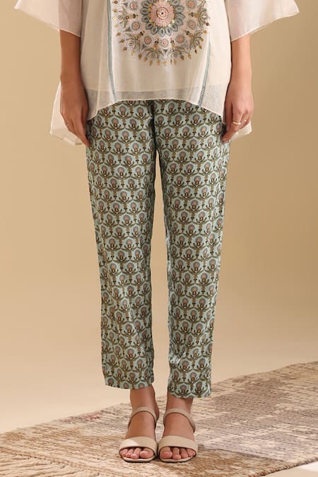 Buy Soup By Sougat Paul Off White Handloom Cotton, Muslin Embroidery Eraya Sequin Kurta And Pant Set Online at Aza Fashions Buy_Soup By Sougat Paul_Off White Handloom Cotton, Muslin Embroidery Eraya Sequin Kurta And Pant Set _Online_at_Aza_Fashions