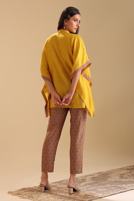 Soup By Sougat Paul Eraya Embroidered Placket Kaftan With Pant 