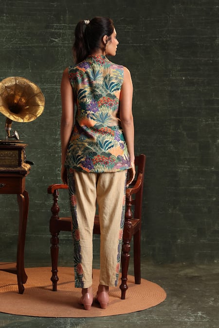 Soup By Sougat Paul Kaira Garden Print Blazer With Pant 