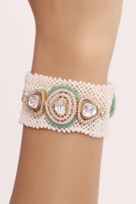 Joules By Radhika Polki Cluster Interwoven Bracelet 