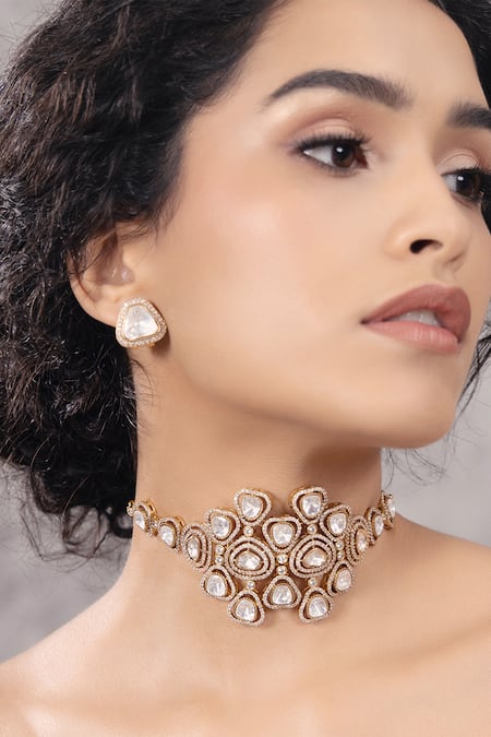 Joules By Radhika Polki Embellished Choker Necklace