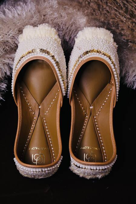 Loryphilory Glitz Pearl Embellished Juttis 