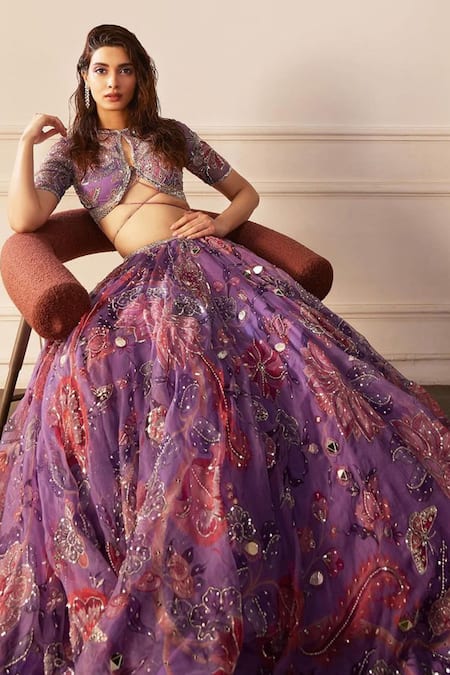 Mahima Mahajan Diana Floral Embroidered Lehenga Set 