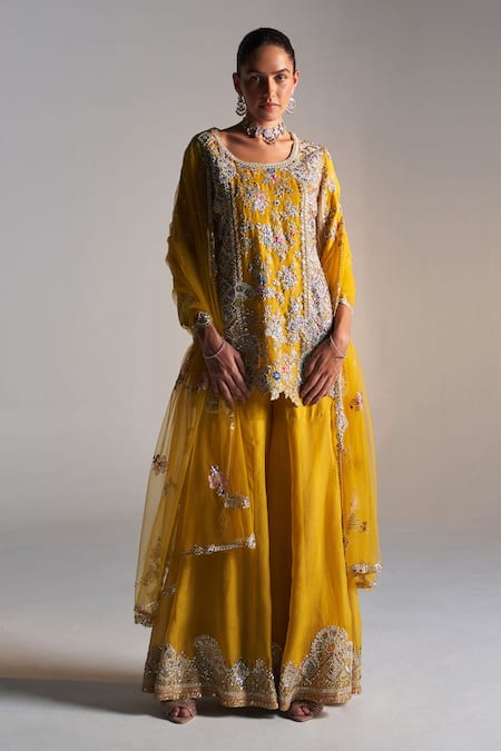 Osaa by Adarsh Embroidered Kurta Sharara Set 