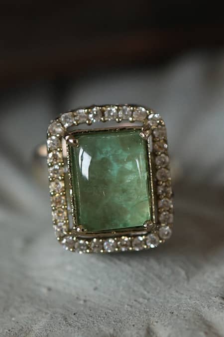 Paisley Pop Natural Stone Embellished Ring 