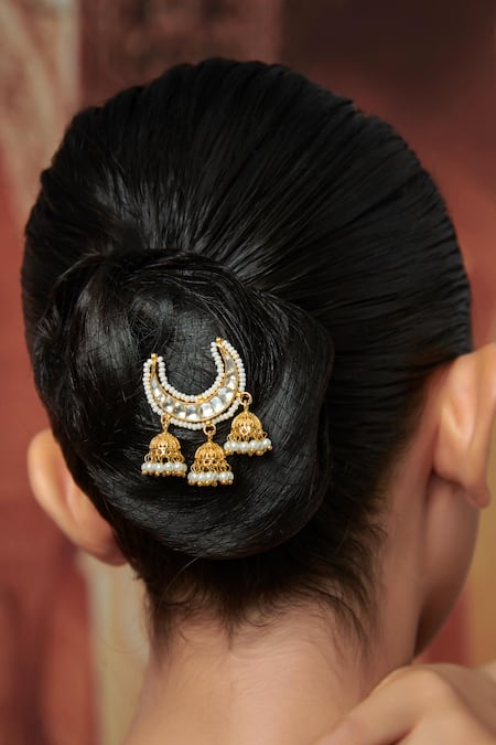 Paisley Pop Noor Kundan Embellished Braid Pin 