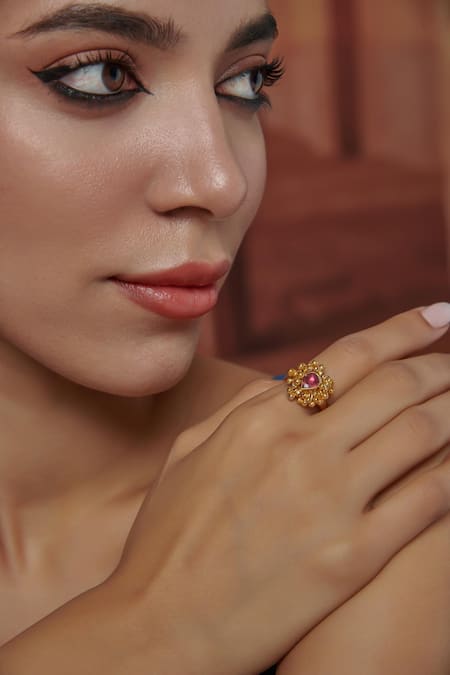 Paisley Pop Kundan Fleur Ring 