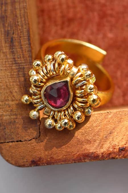 Paisley Pop Kundan Fleur Ring 