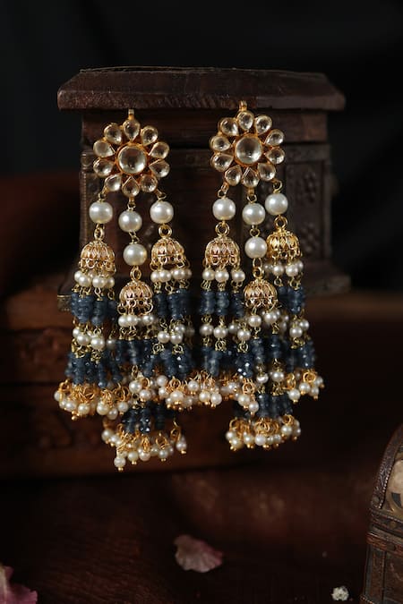 Paisley Pop Floral Top Jhumka Earrings 
