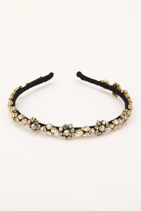 Born Flash Aster Crystal Embellished Floral Hairband 
