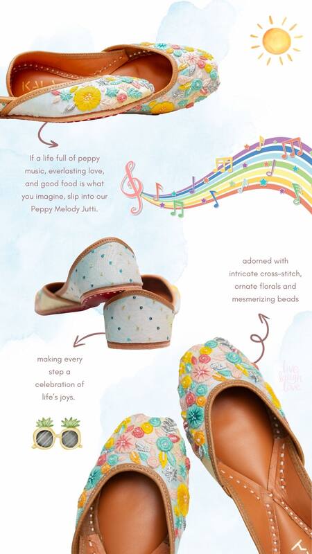 Kala_Multi Color Peppy Melody Ornate Floral Jutti _Online_at_Aza_Fashions
