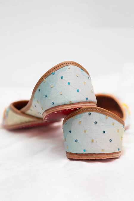 Shop_Kala_Multi Color Peppy Melody Ornate Floral Jutti _Online_at_Aza_Fashions