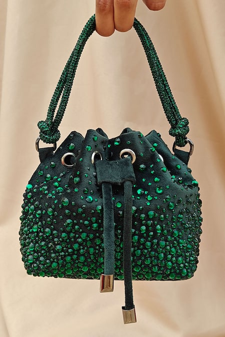 Plode Swarovski Crystal Embellished Micro Bucket Bag 