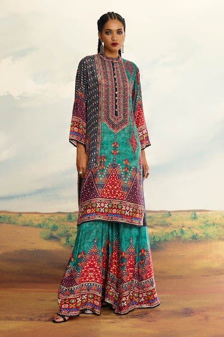 Rajdeep Ranawat Radha Printed Long Kurta 