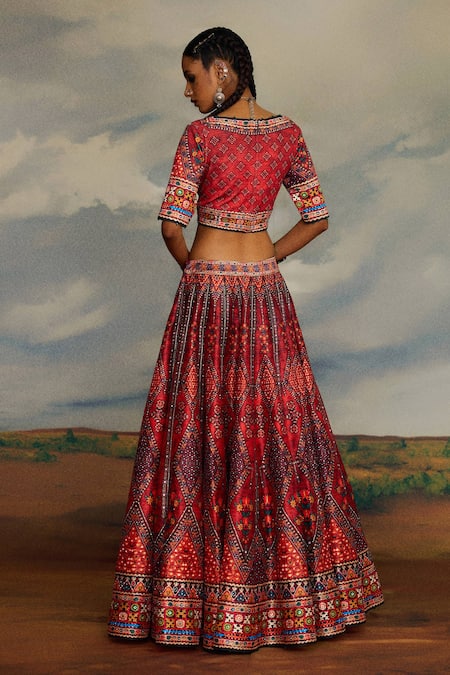 Rajdeep Ranawat Leela Tribal Blouse & Lehenga Set 